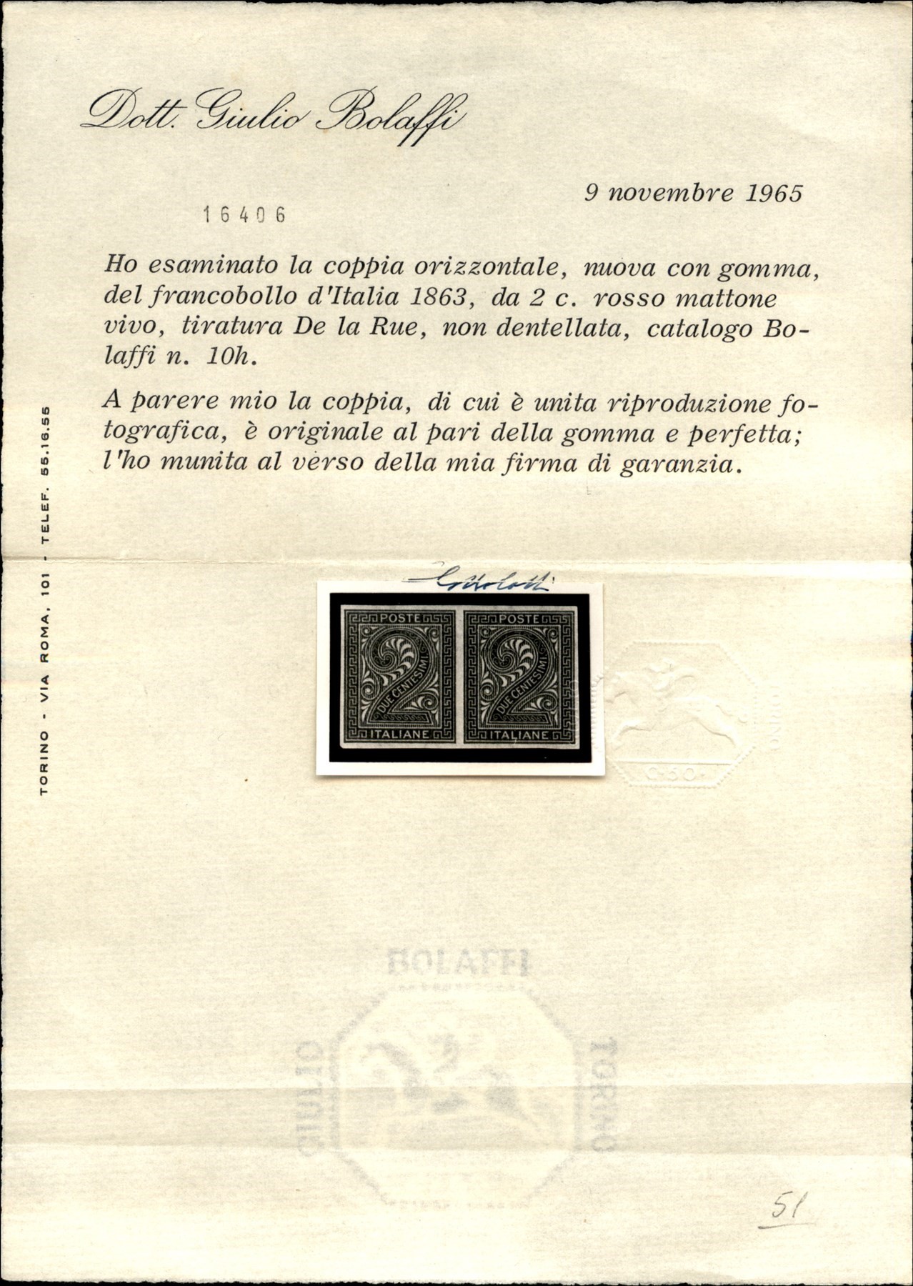 Italia / Regno / Vittorio Emanuele II / Posta Ordinaria