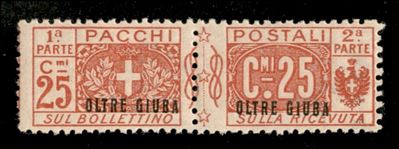 Italia / Colonie / Oltre Giuba / Pacchi Postali