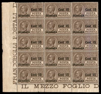 Italia / Regno / Vittorio Emanuele III / Posta Pneumatica