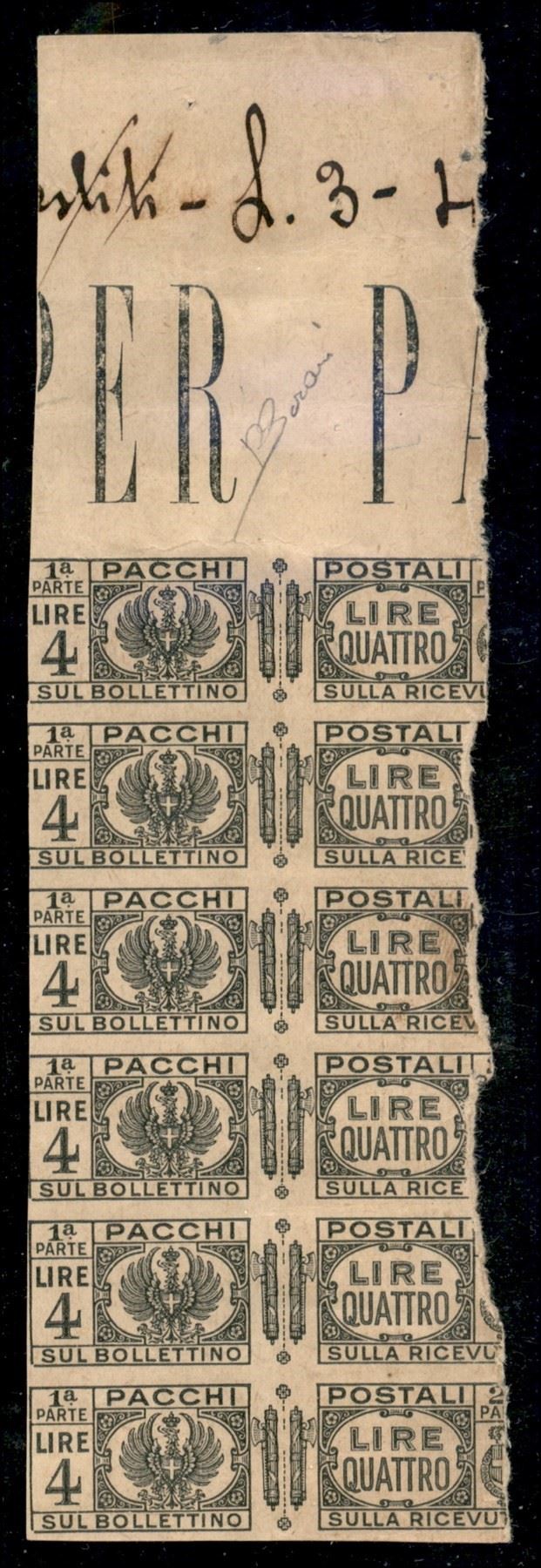 Italia / Regno / Vittorio Emanuele III / Pacchi Postali