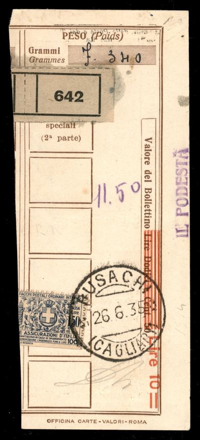 Italia / Regno / Vittorio Emanuele III / Francobolli Assicurativi