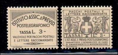 Italia / Regno / Vittorio Emanuele III / Francobolli Assicurativi