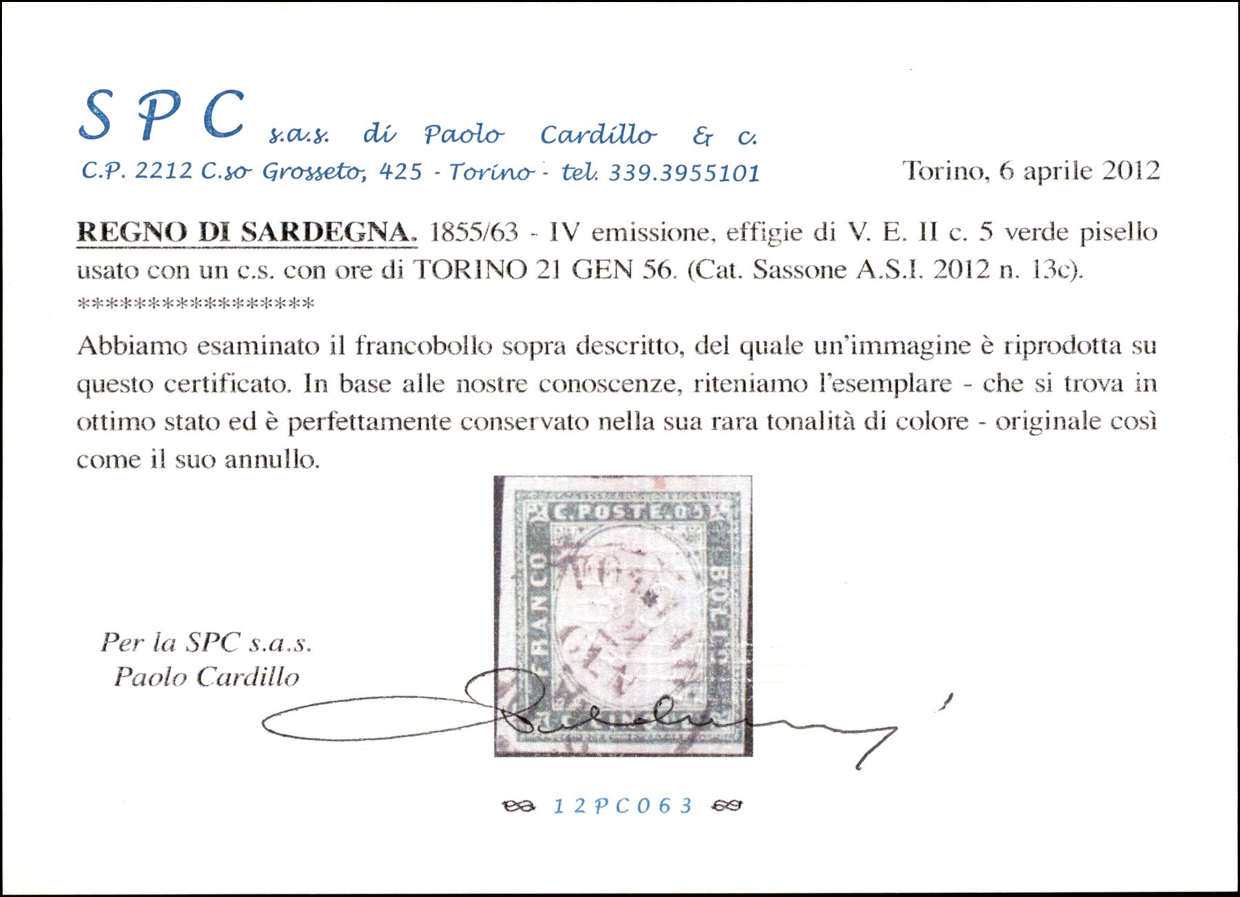 ITALIA / Antichi Stati Italiani / Sardegna / Posta ordinaria