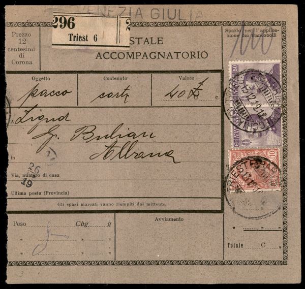 ITALIA / Occupazioni I guerra mondiale / Venezia giulia / Posta ordinaria