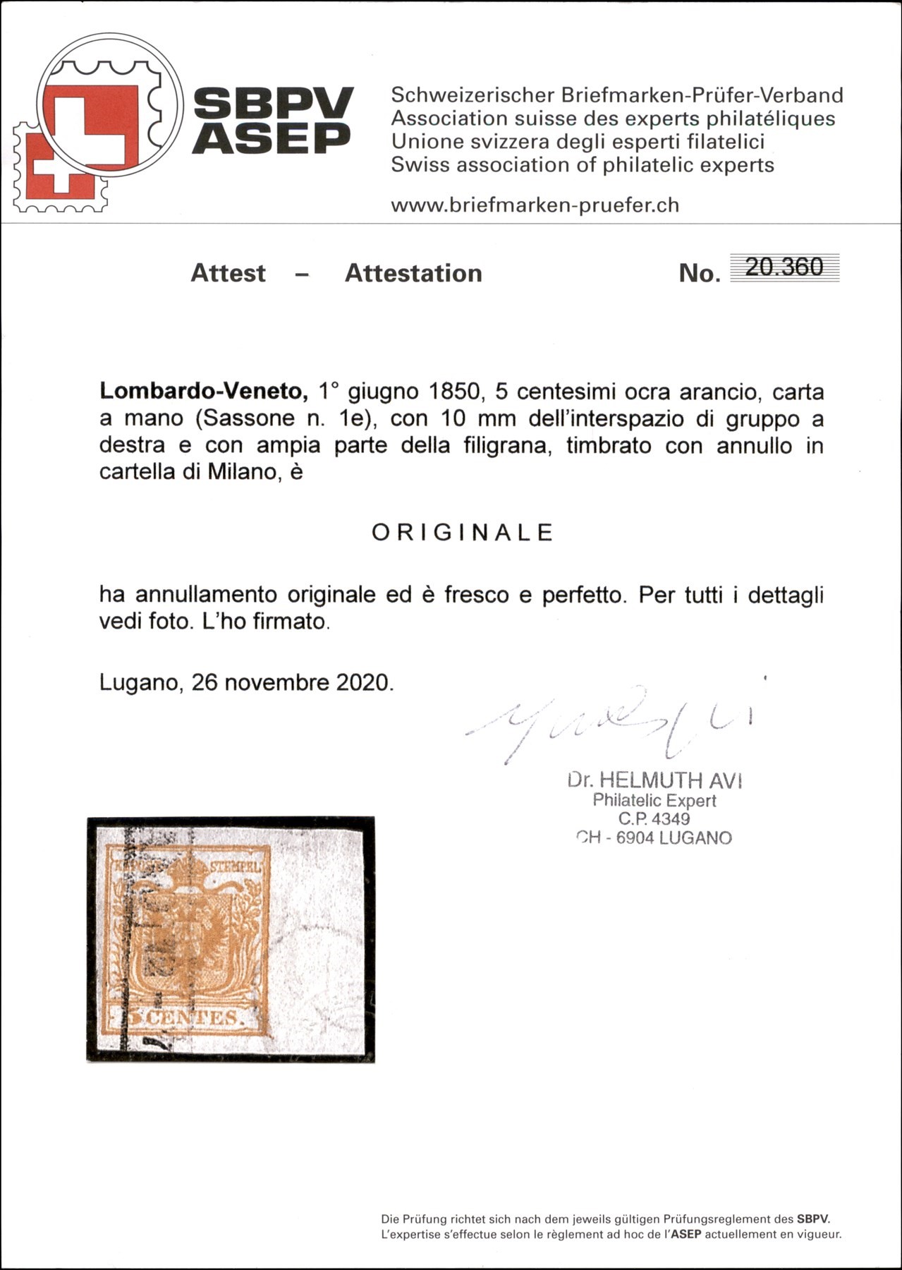 ITALIA / Antichi Stati Italiani / Lombardo Veneto / Posta ordinaria