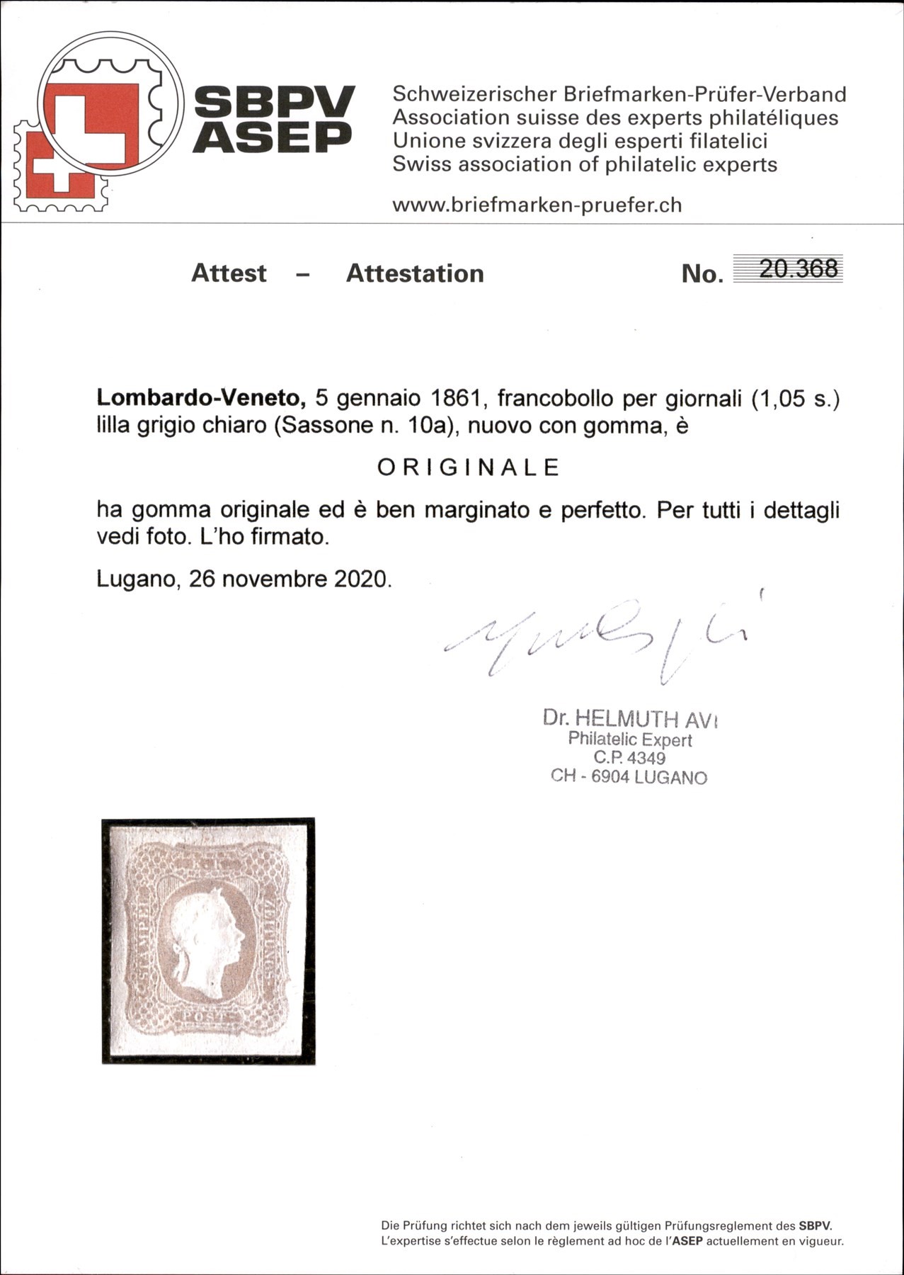 ITALIA / Antichi Stati Italiani / Lombardo Veneto / Francobolli per Giornali