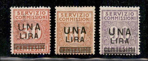 ITALIA / Regno / Vittorio Emanuele III / Servizio commissioni