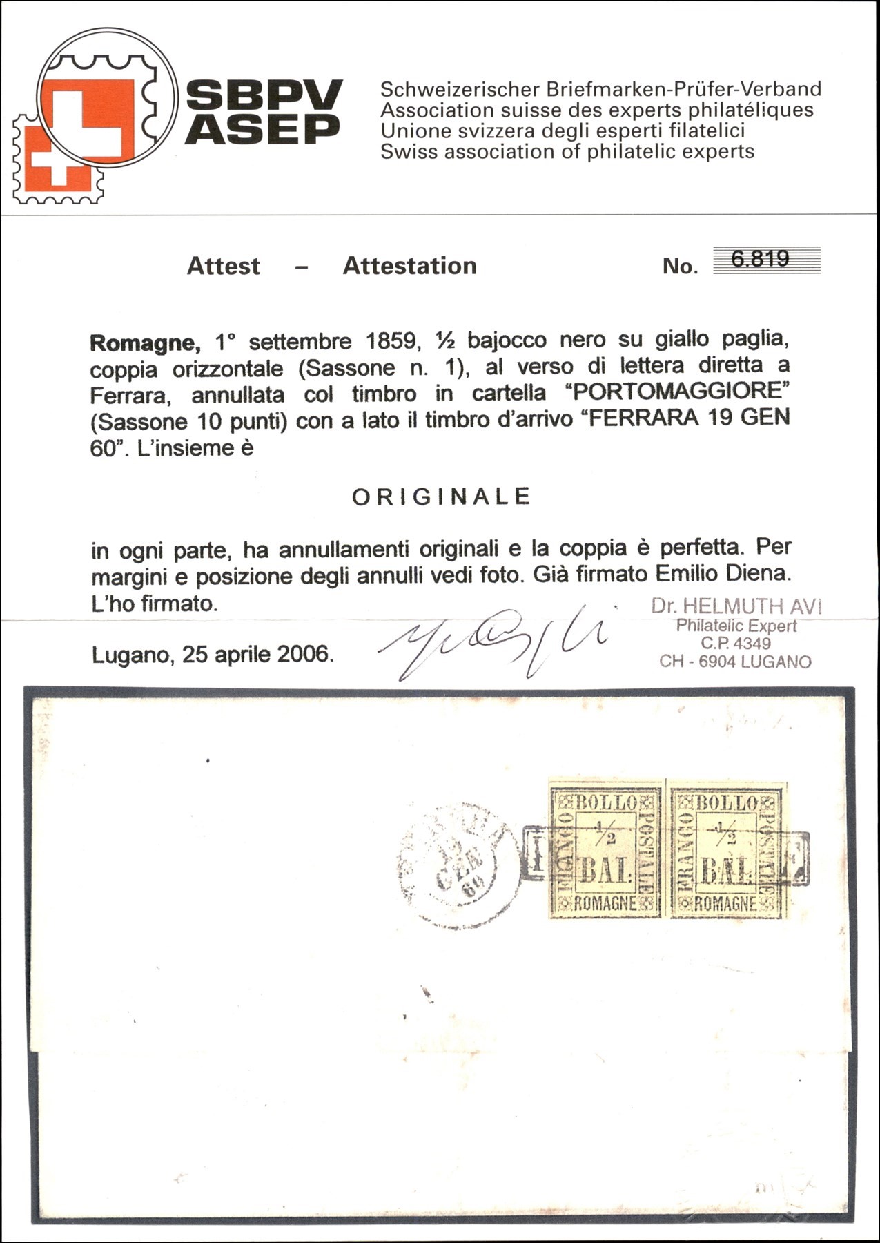 ITALIA / Antichi Stati Italiani / Romagne / Posta ordinaria