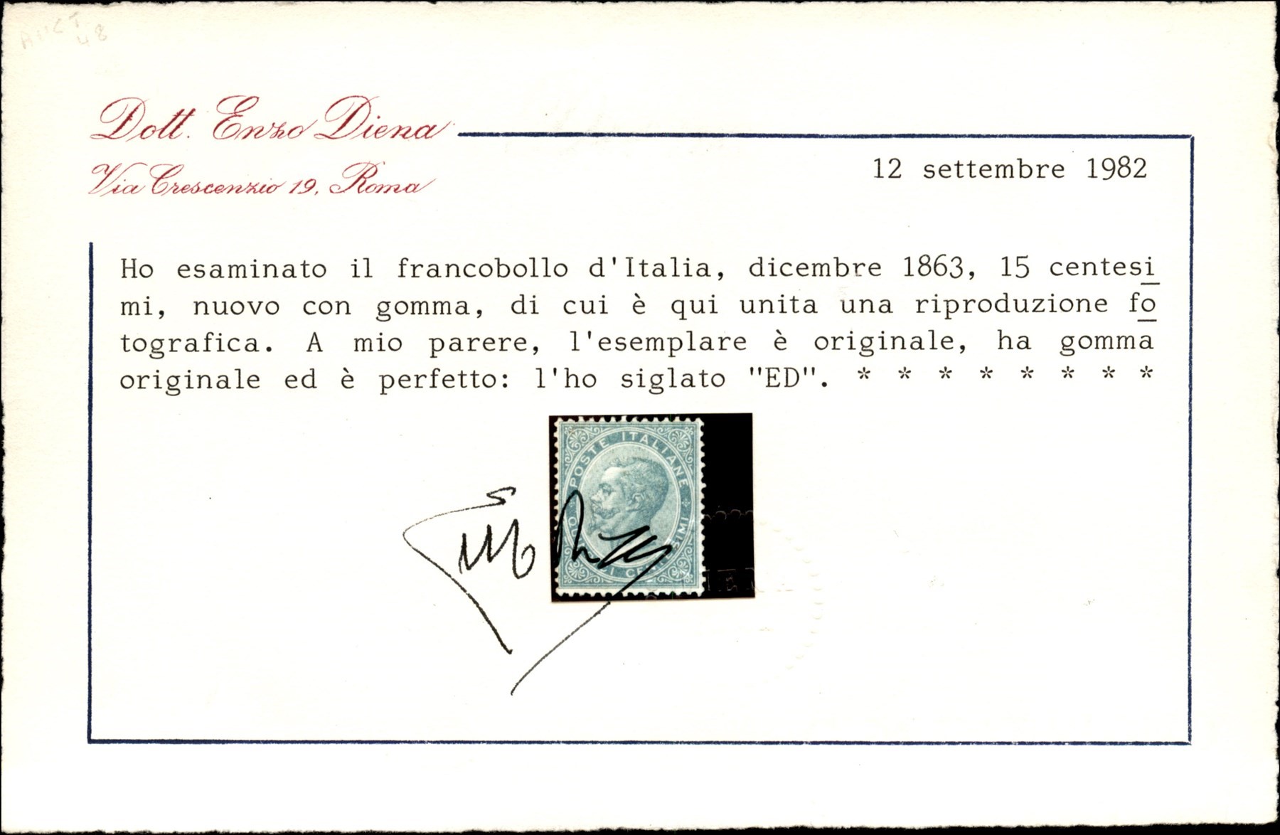 Italia / Regno / Vittorio Emanuele II / Posta Ordinaria