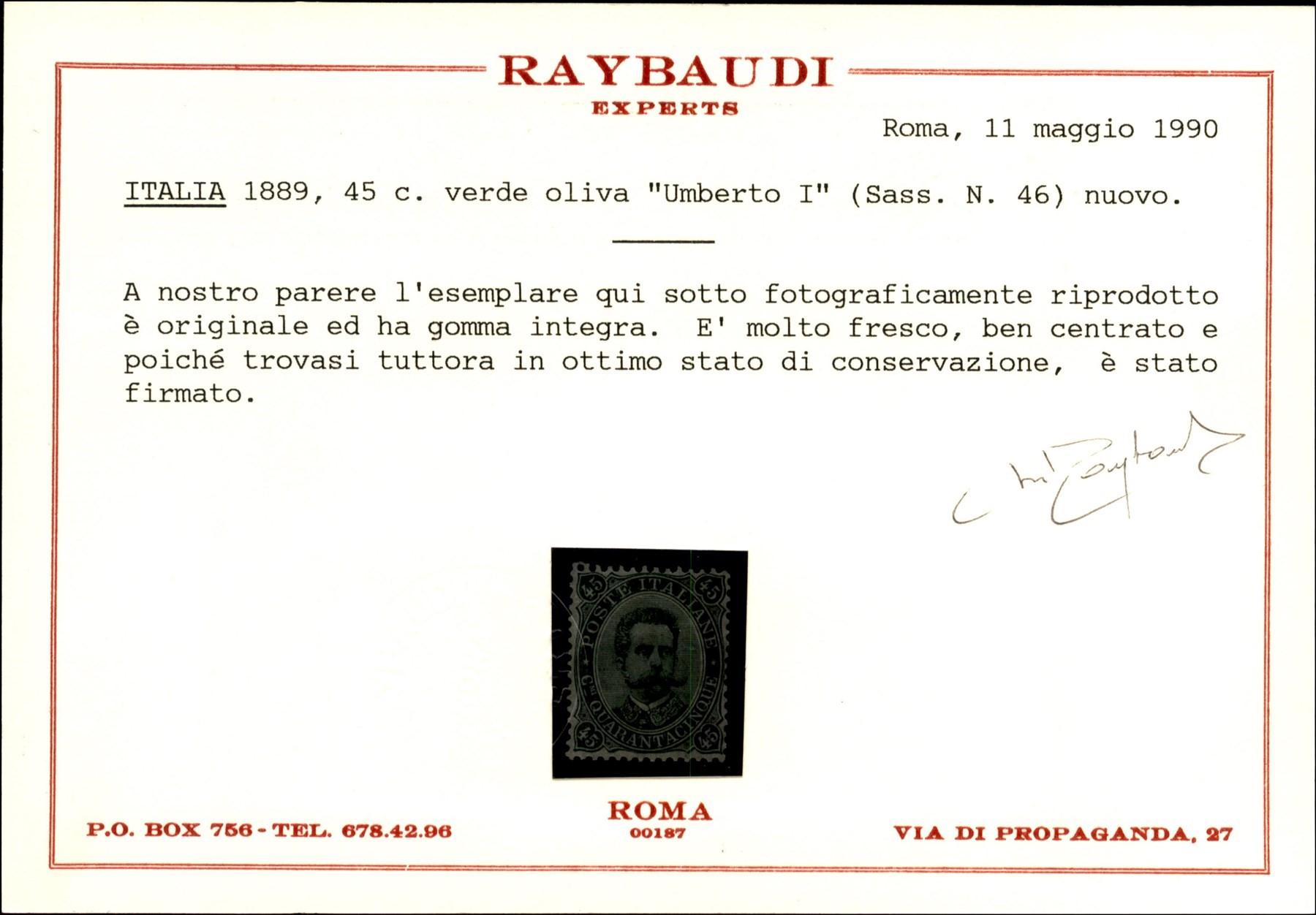 Italia / Regno / Umberto i / Posta Ordinaria