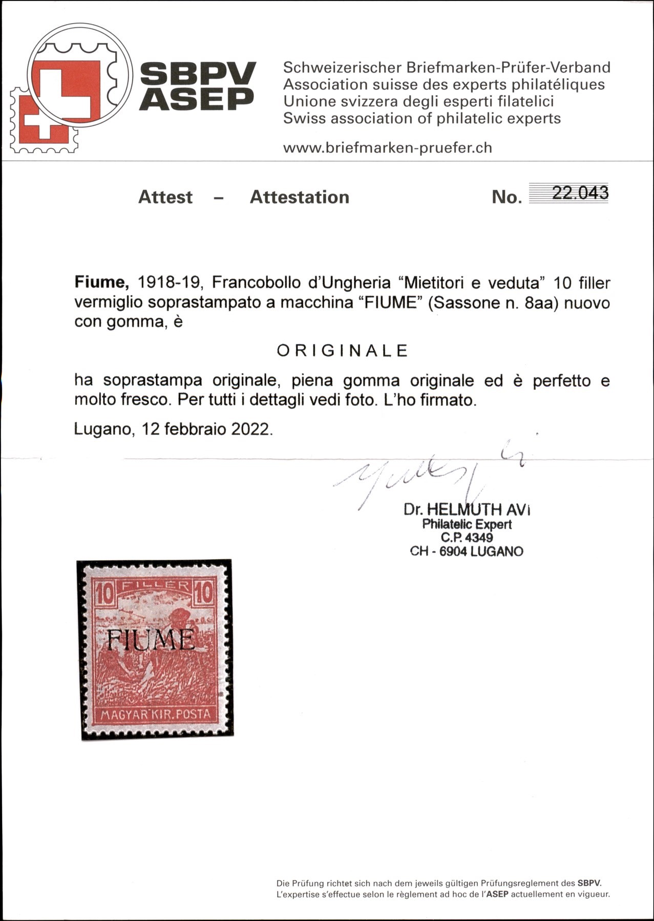 Italia / Occupazioni i Guerra Mondiale / Fiume / Posta Ordinaria
