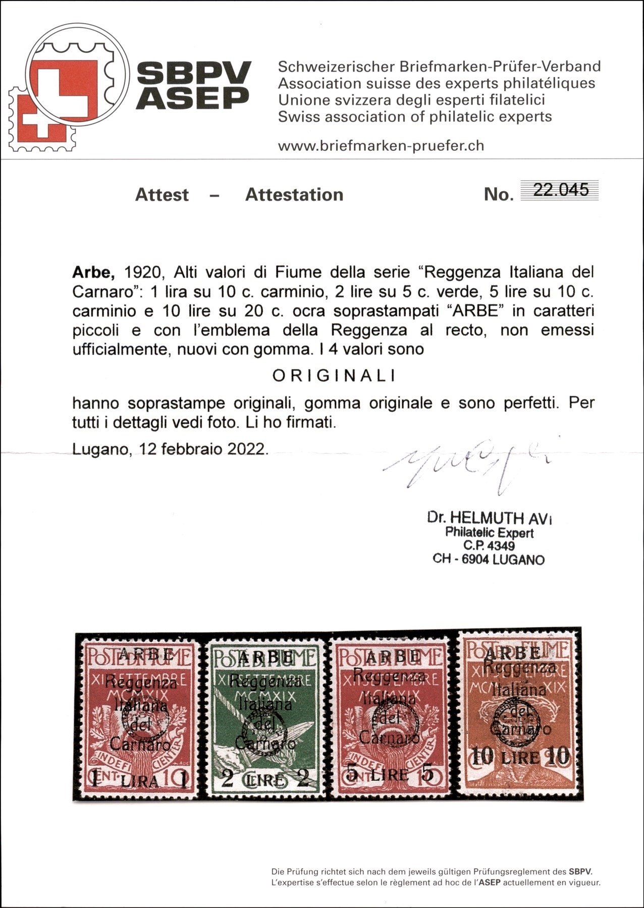 Italia / Occupazioni i Guerra Mondiale / Arbe / Posta Ordinaria