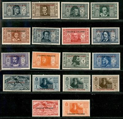 Italia / Colonie / Emissioni Generali / Posta Ordinaria + Aerea