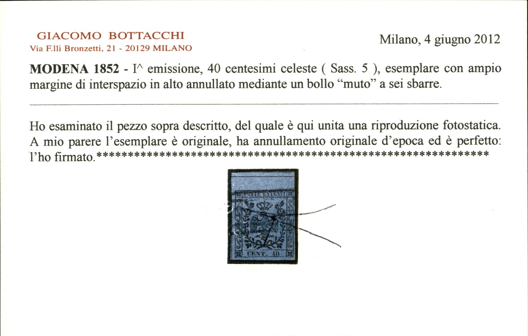 ITALIA / Antichi Stati Italiani / Modena / Posta ordinaria