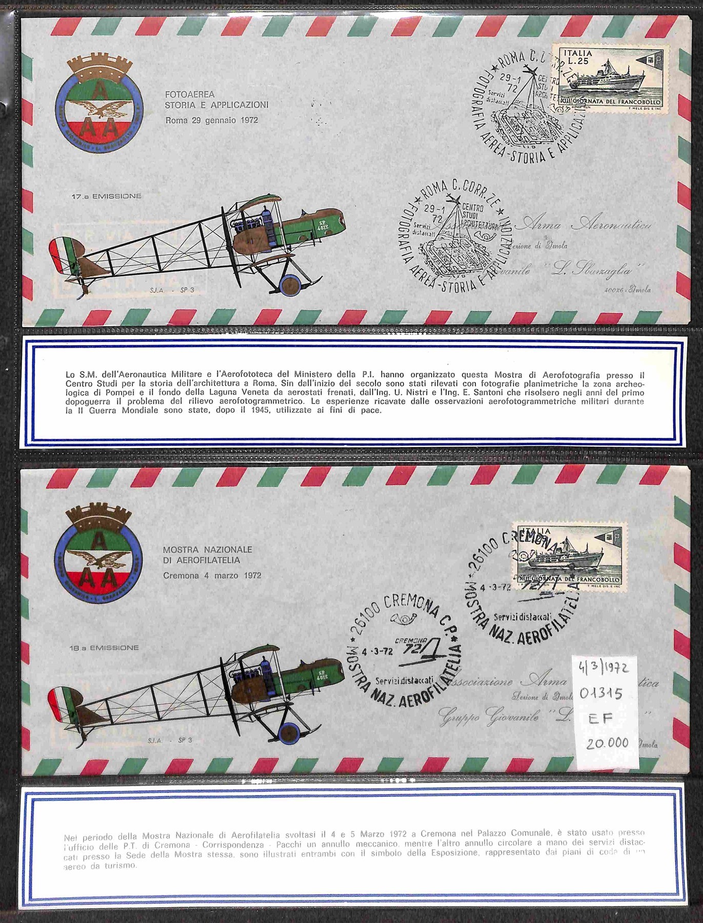 Italia / Repubblica / Aerogrammi