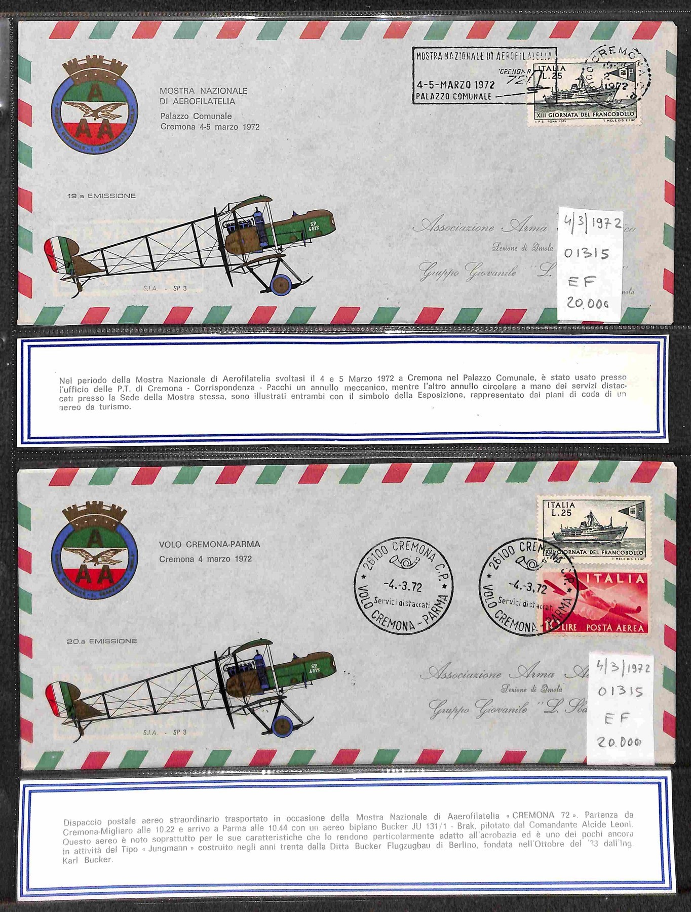 Italia / Repubblica / Aerogrammi