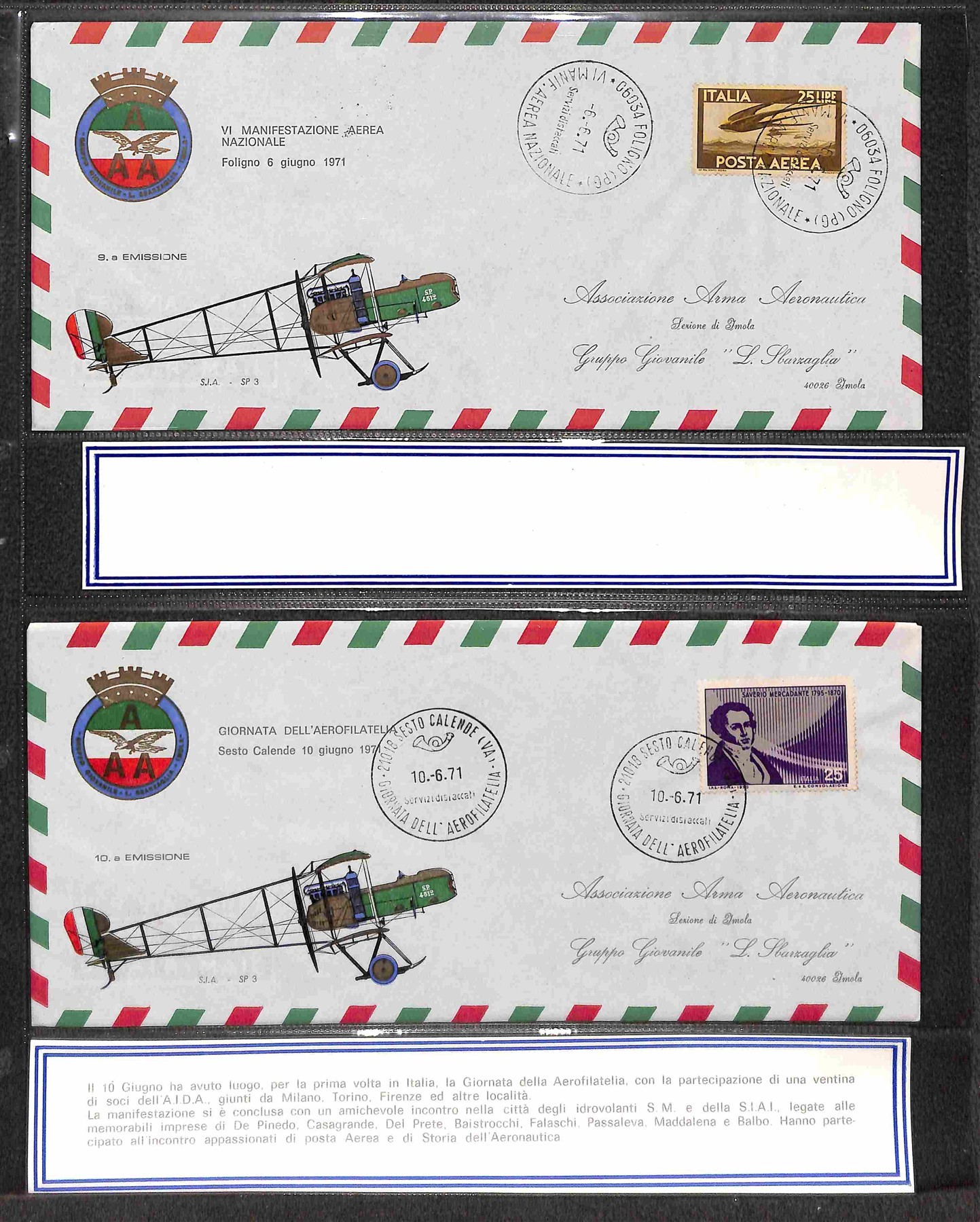Italia / Repubblica / Aerogrammi