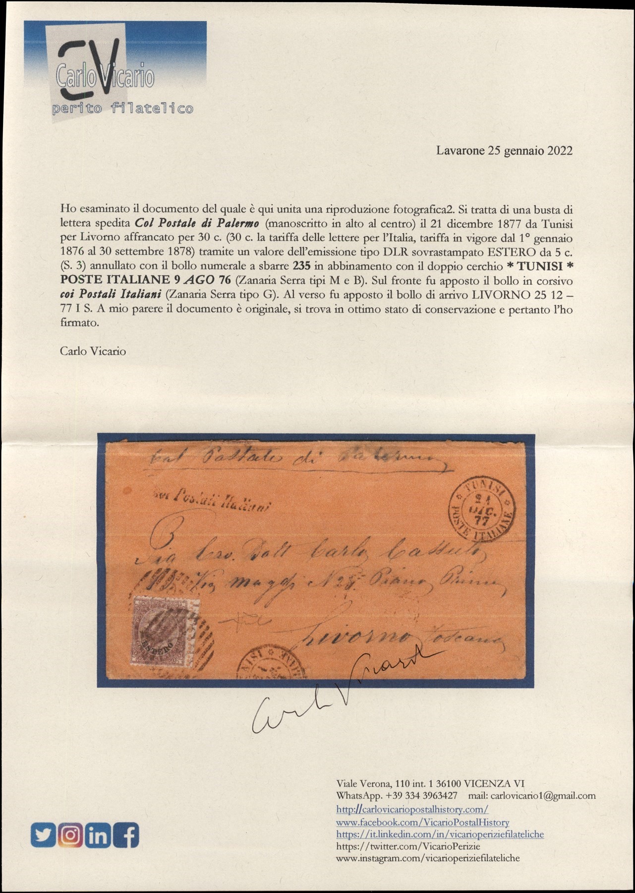 Italia / Uffici Postali All'estero / Levante / Emissioni Generali / Posta Ordinaria