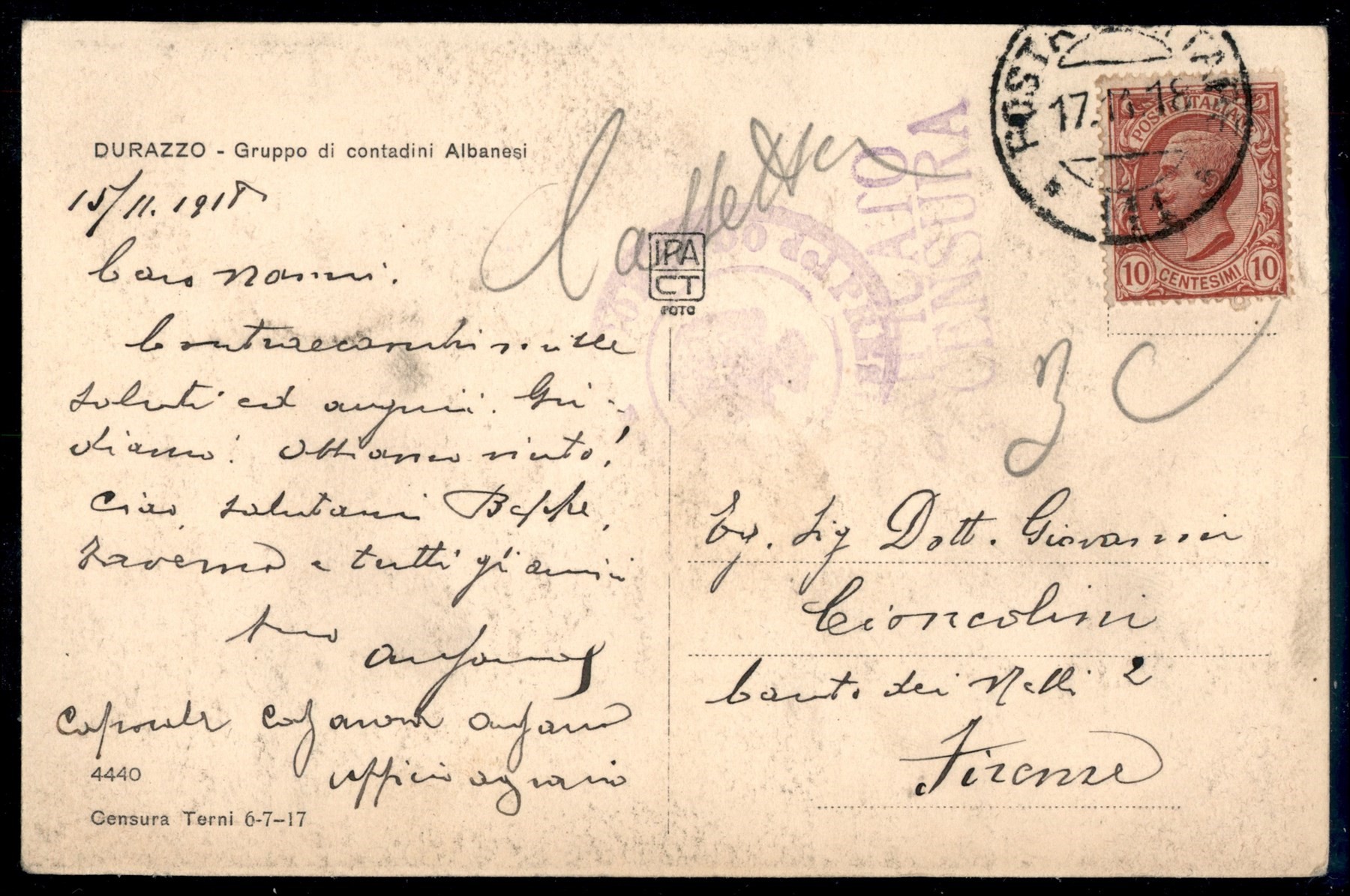 Italia / Regno / Vittorio Emanuele III / Posta Militare