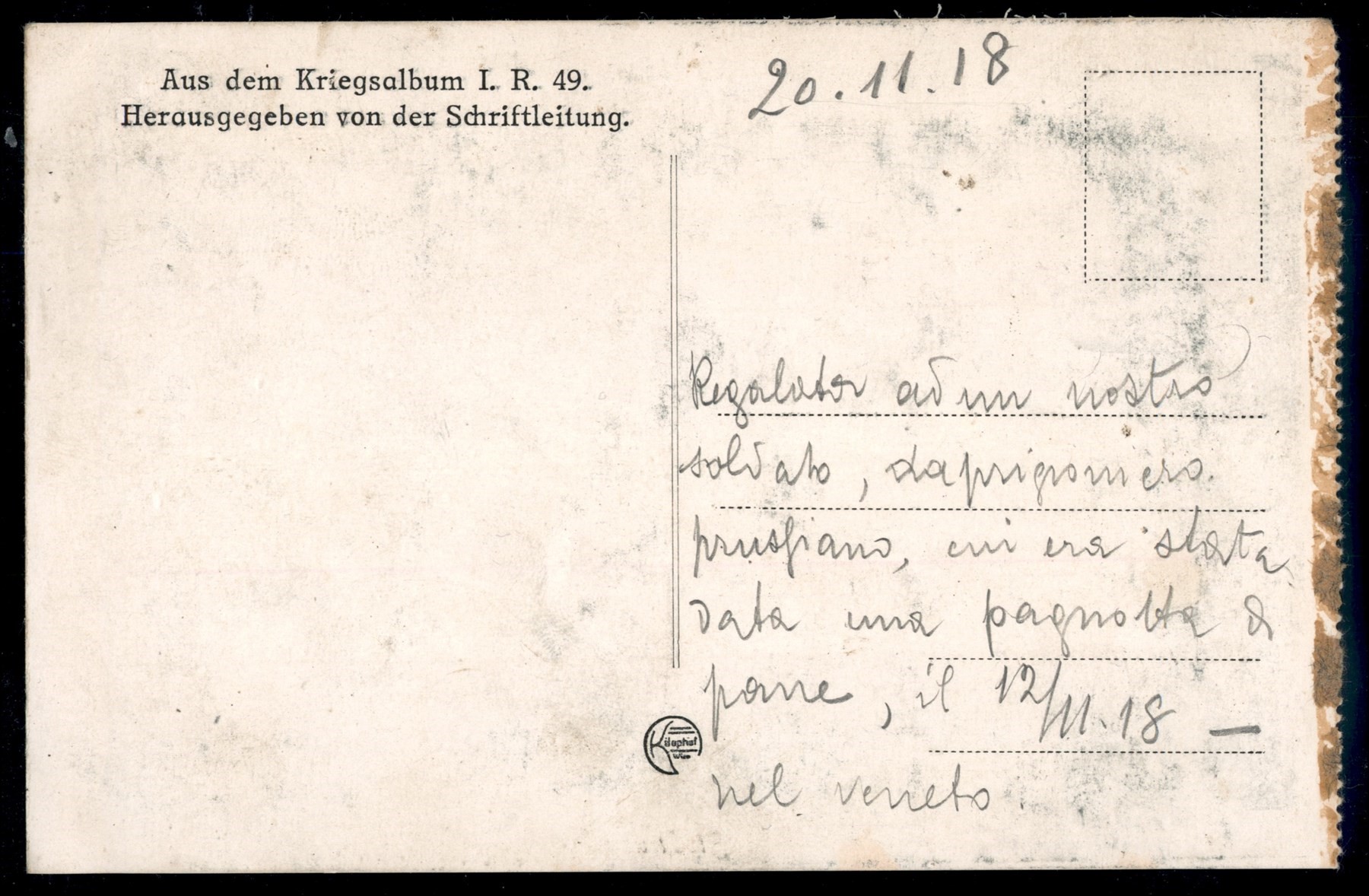 Italia / Regno / Vittorio Emanuele III / Posta Militare