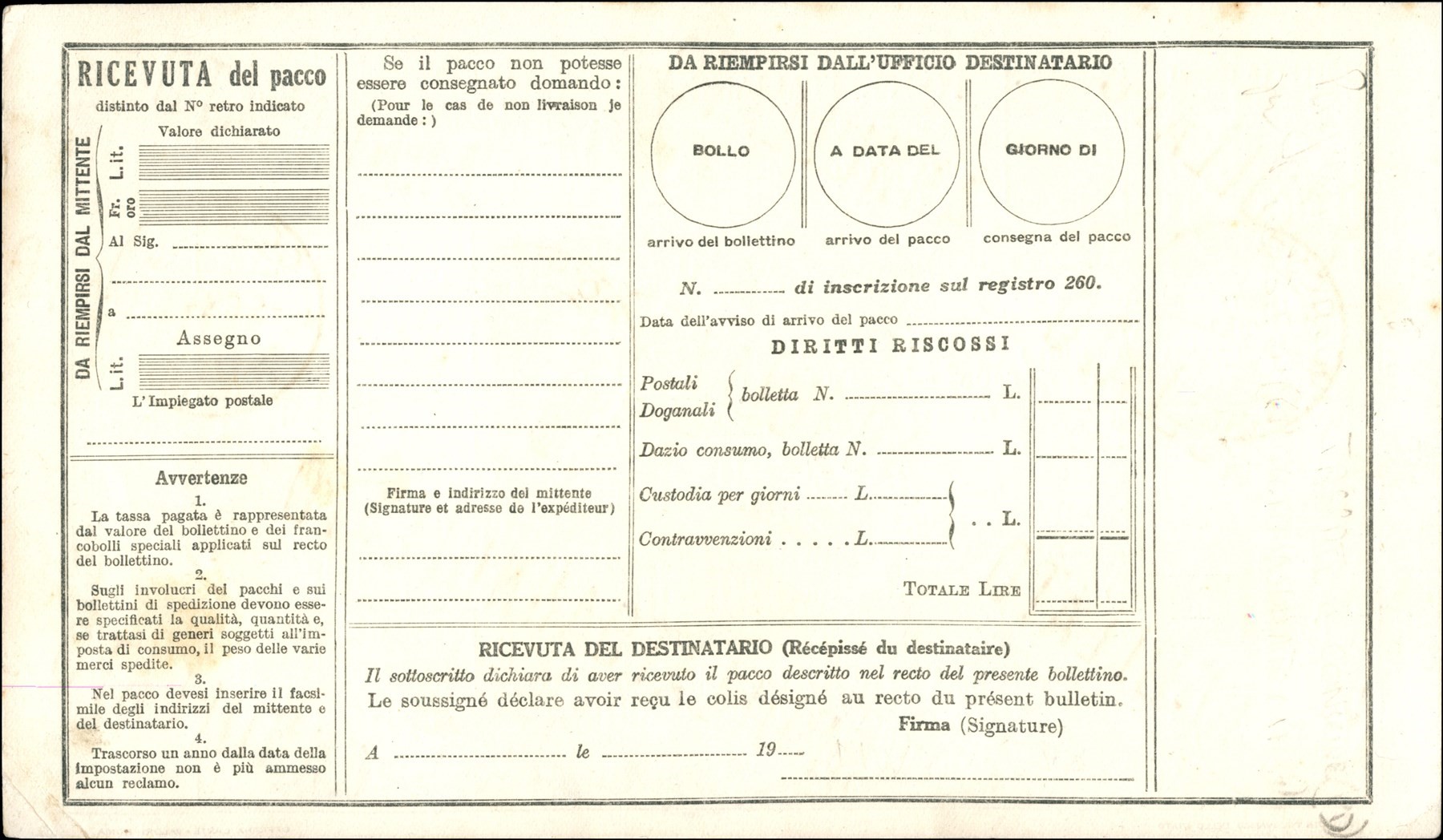 Italia / Rsi / Posta Ordinaria