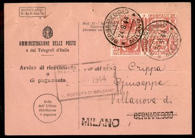 Italia / Rsi / Pacchi Postali