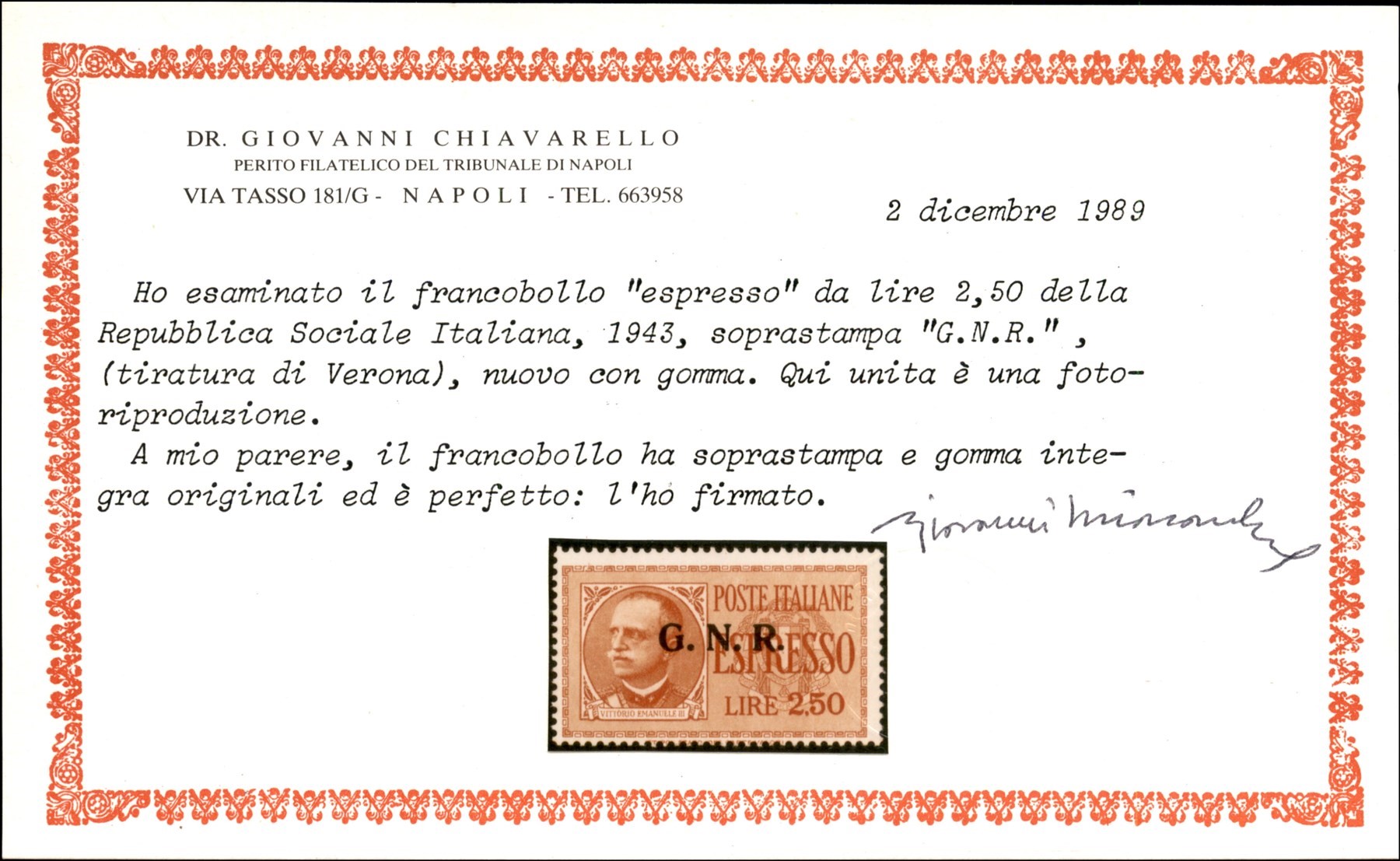 Italia / Rsi / G.n.r. Verona / Espressi