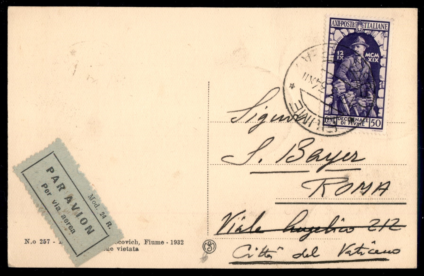 Italia / Regno / Vittorio Emanuele III / Posta Ordinaria + Aerea