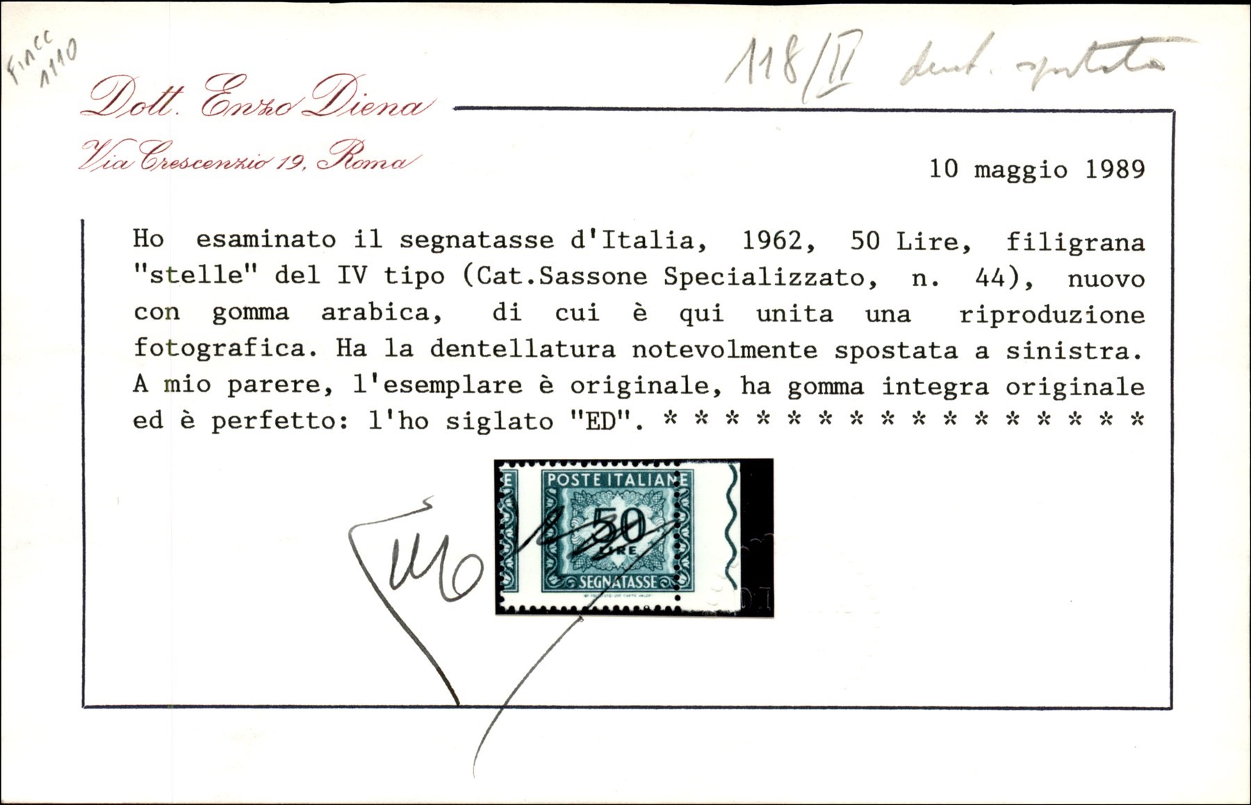 Italia / Repubblica / Segnatasse