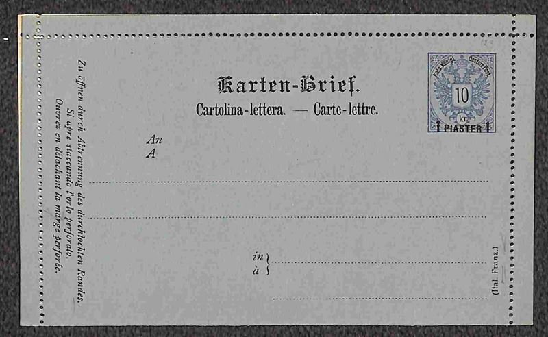Austria / Levante / Posta Ordinaria