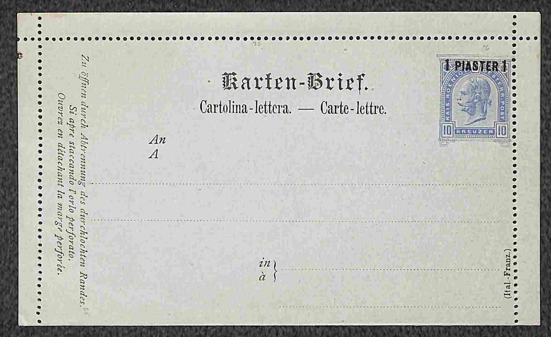 Austria / Levante / Posta Ordinaria