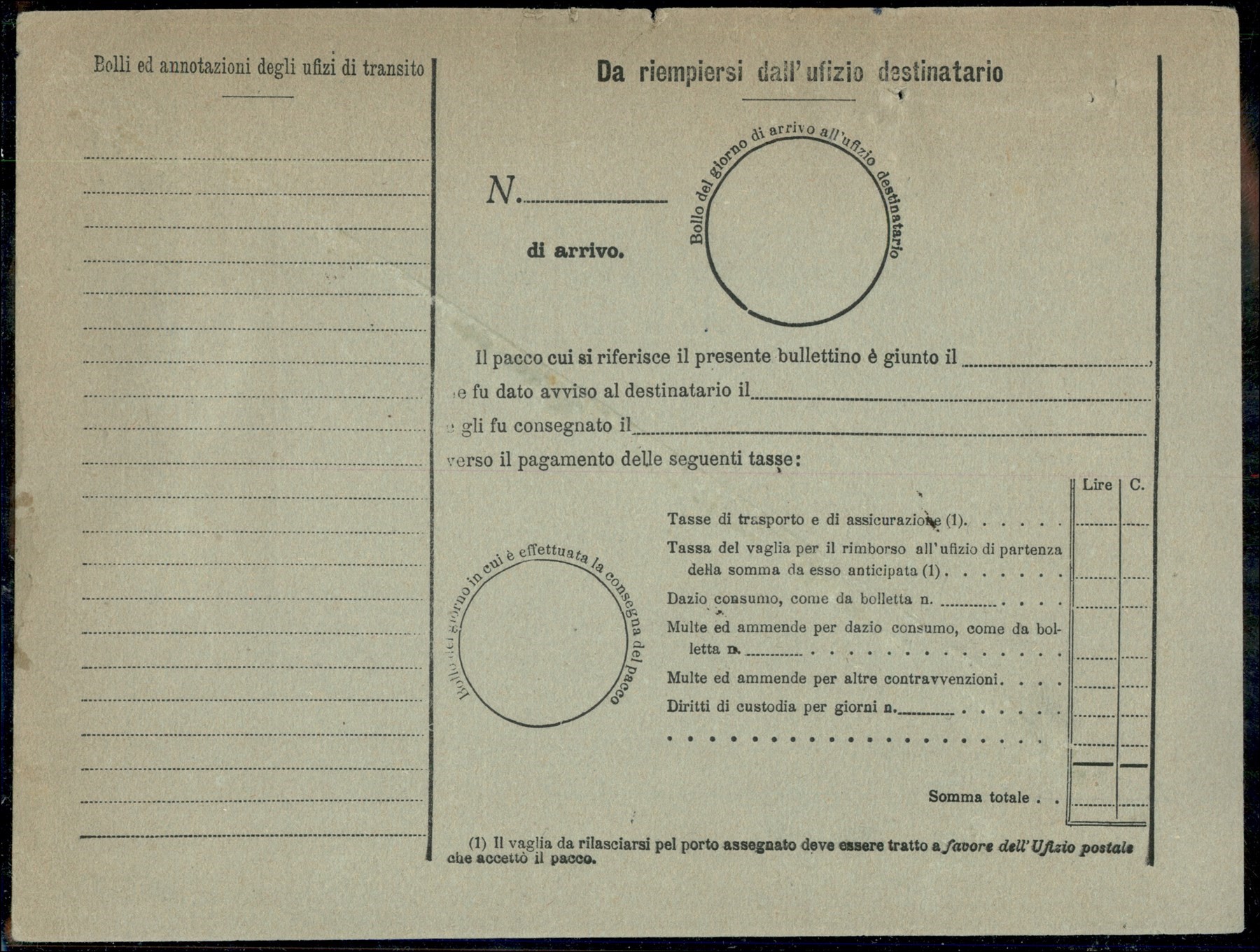 Italia / Regno / Umberto i / Posta Ordinaria