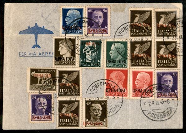 ITALIA / Occupazioni II guerra mondiale / Montenegro / Posta ordinaria + aerea
