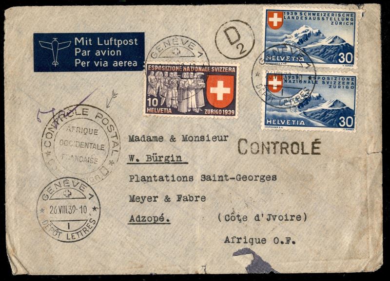 Svizzera / Aerogrammi