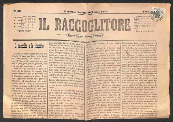 ITALIA / Antichi Stati Italiani / Lombardo Veneto / Territori Italiani d'Austria / Segnatasse giornali