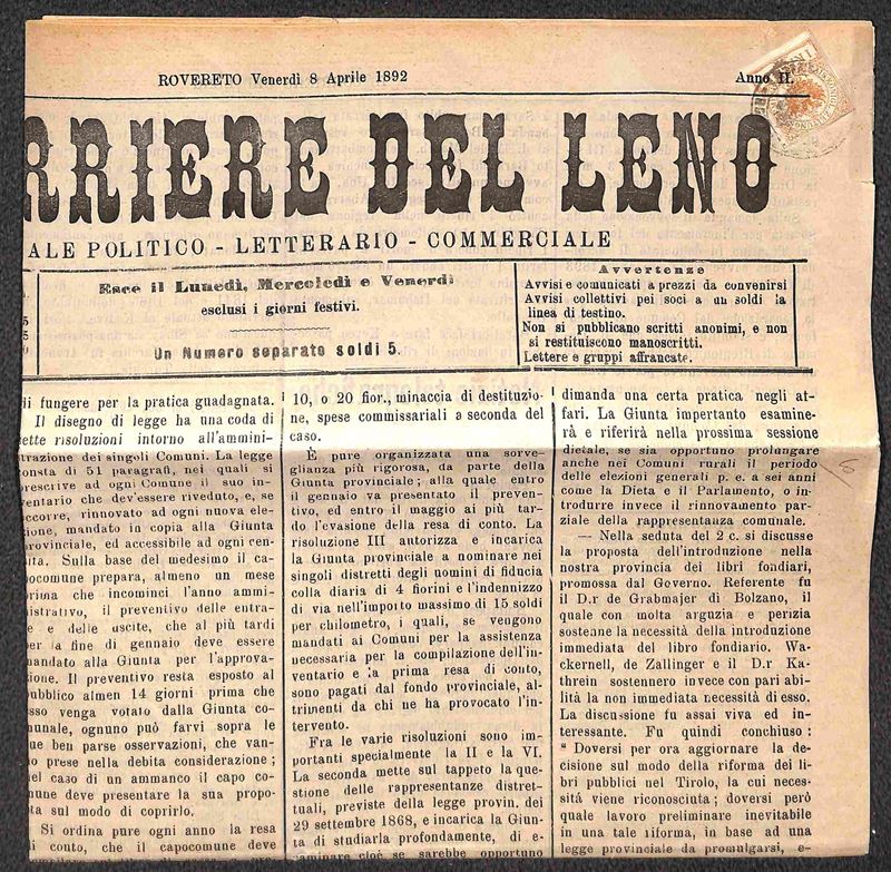 ITALIA / Antichi Stati Italiani / Lombardo Veneto / Territori Italiani d'Austria / Segnatasse gio...