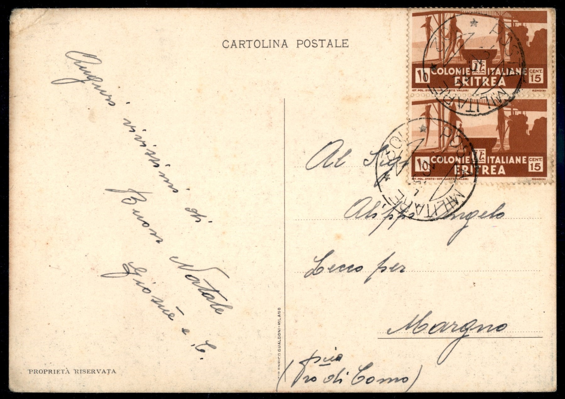 Italia / Colonie / Eritrea / Posta Militare