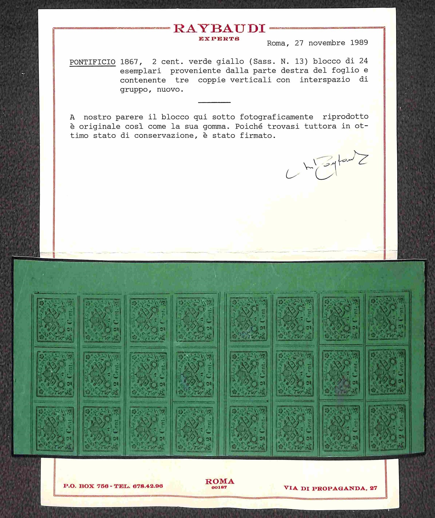 Italia / Antichi Stati Italiani / Stato Pontificio / Posta Ordinaria