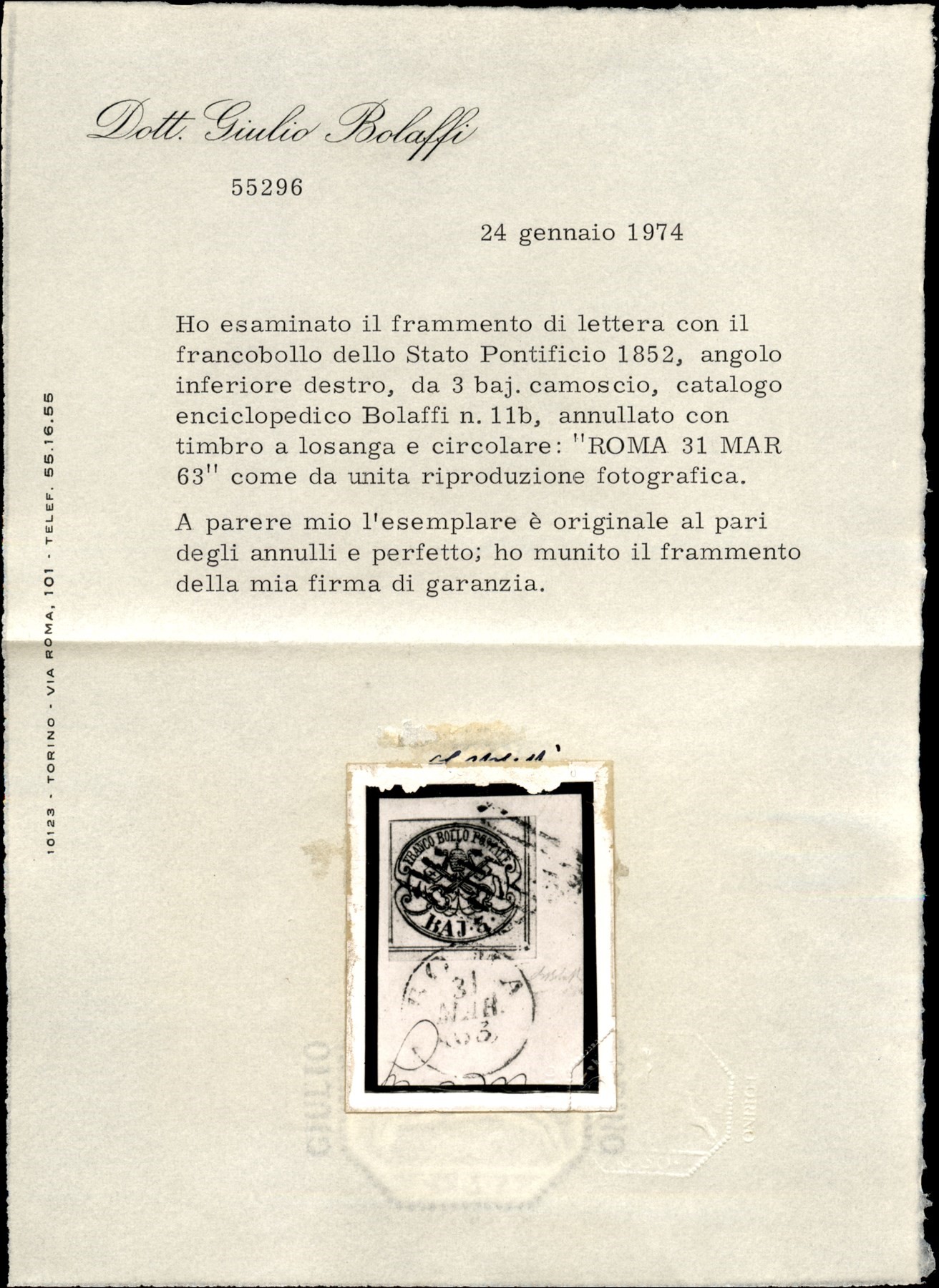 Italia / Antichi Stati Italiani / Stato Pontificio / Posta Ordinaria