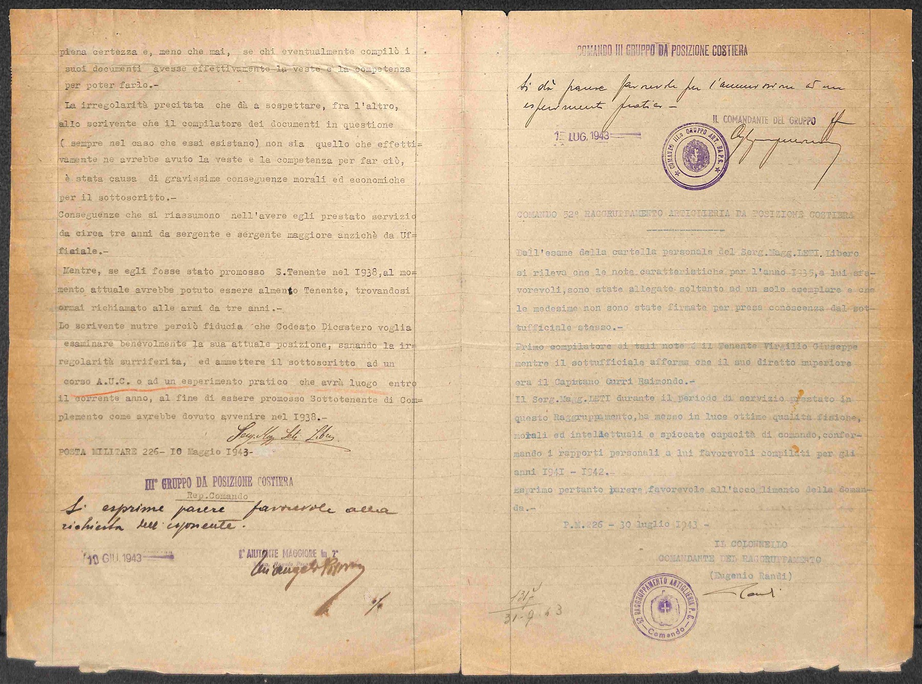 Italia / Regno / Vittorio Emanuele III / Posta Militare