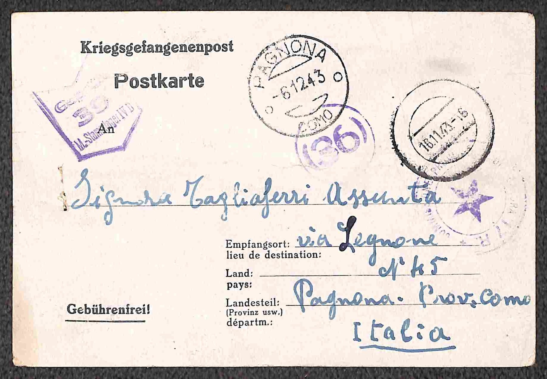 Italia / Regno / Vittorio Emanuele III / Posta Militare