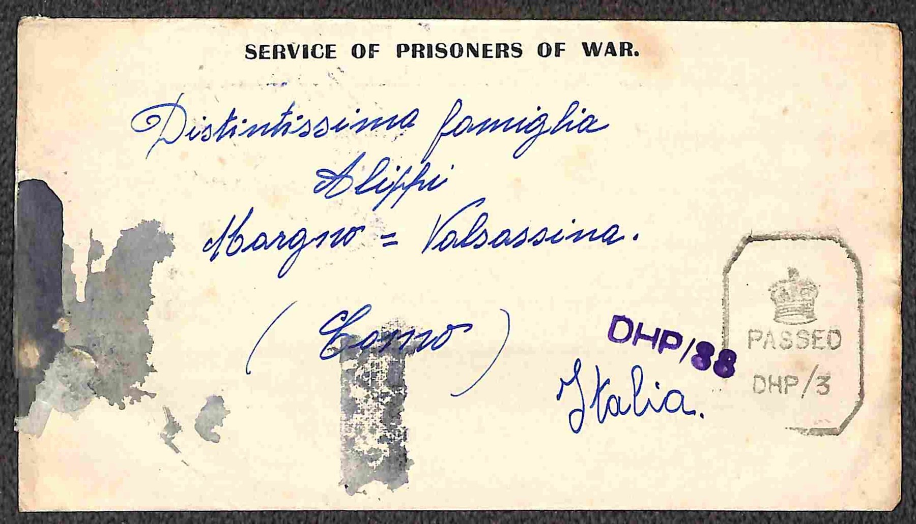 Italia / Regno / Vittorio Emanuele III / Posta Militare