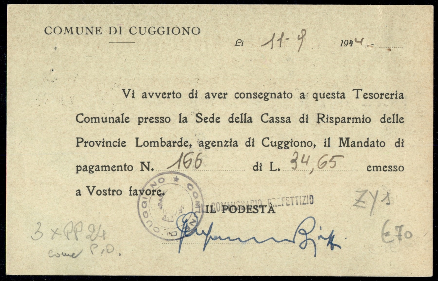 Italia / Rsi / Pacchi Postali
