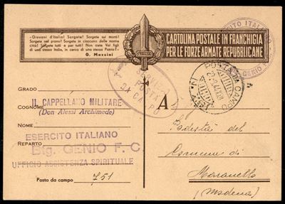 Italia / Rsi / Posta Ordinaria