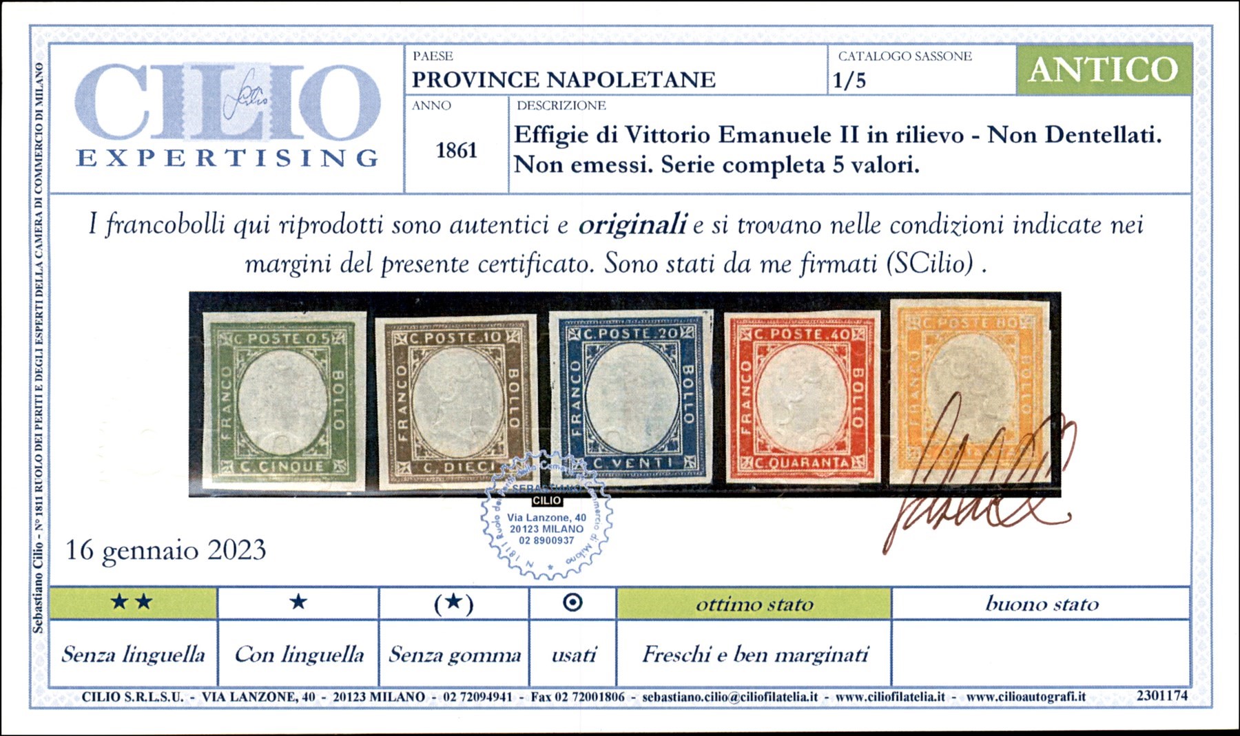 Italia / Regno / Province Napoletane / Non Emessi