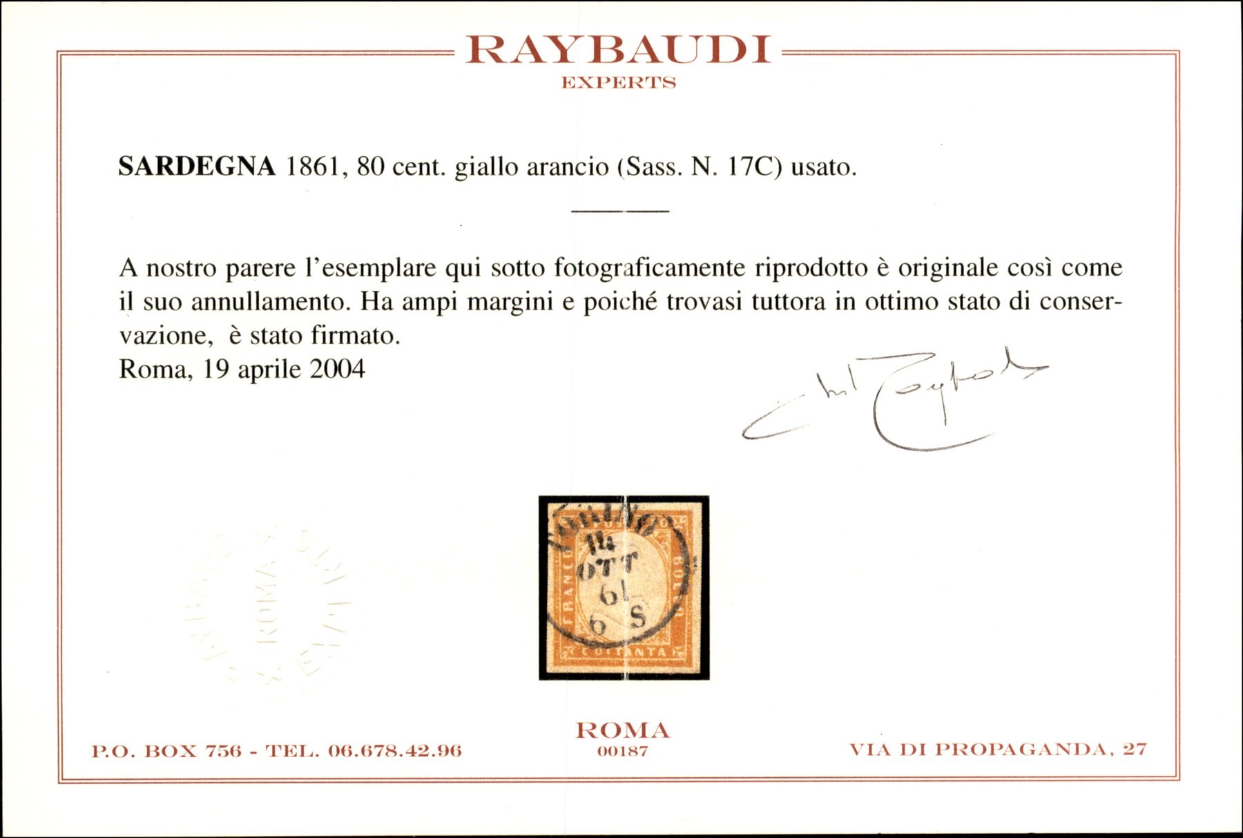 ITALIA / Antichi Stati Italiani / Sardegna / Posta ordinaria