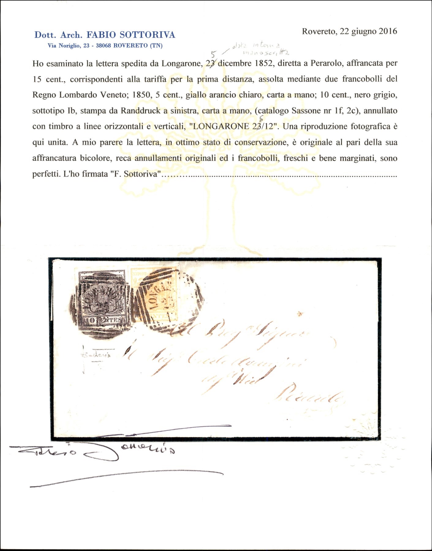 ITALIA / Antichi Stati Italiani / Lombardo Veneto / Posta ordinaria