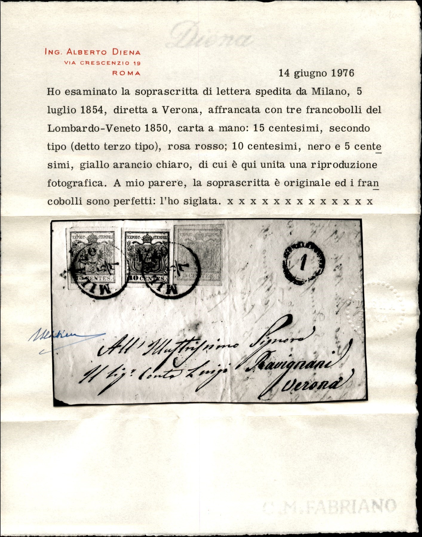 ITALIA / Antichi Stati Italiani / Lombardo Veneto / Posta ordinaria