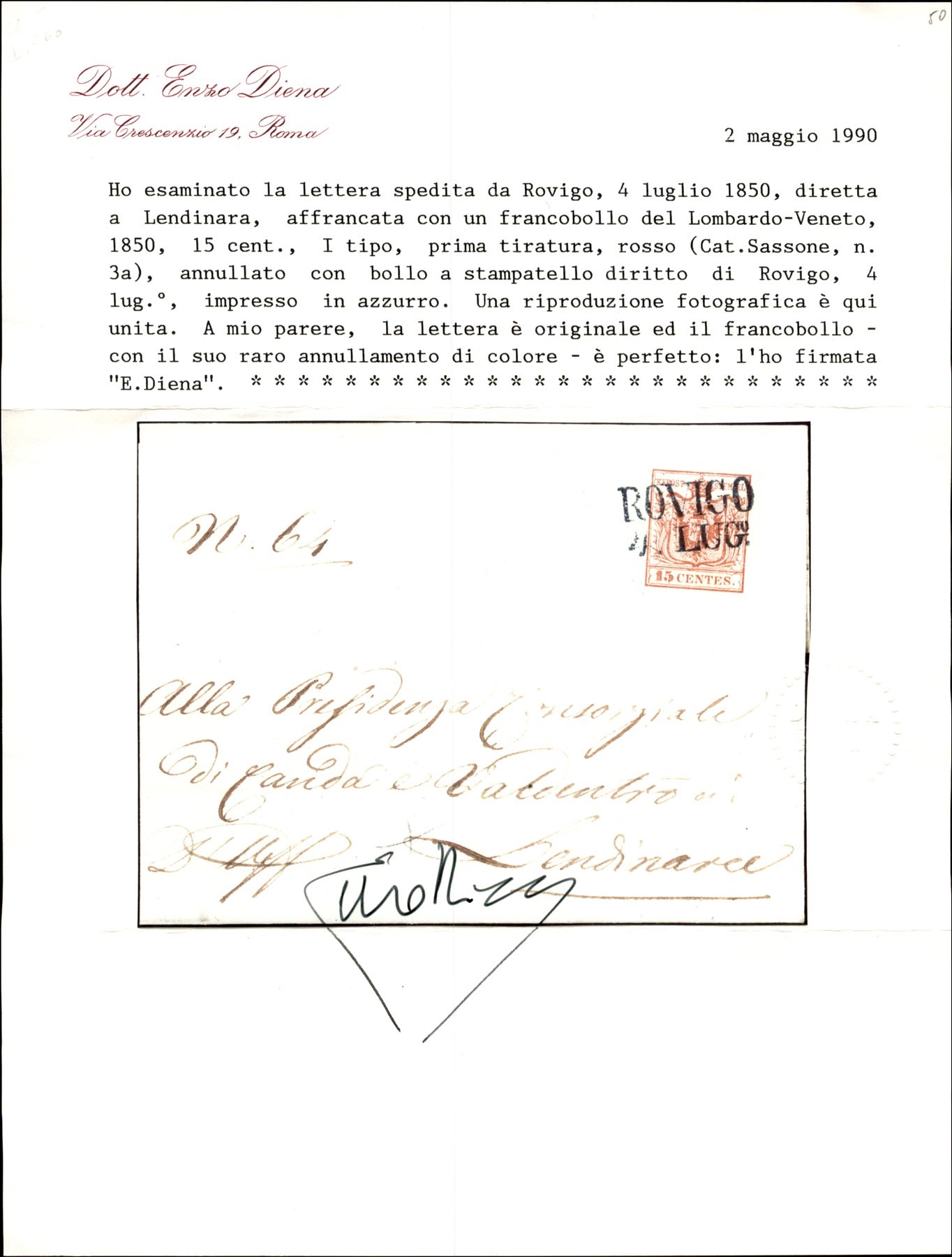 ITALIA / Antichi Stati Italiani / Lombardo Veneto / Posta ordinaria