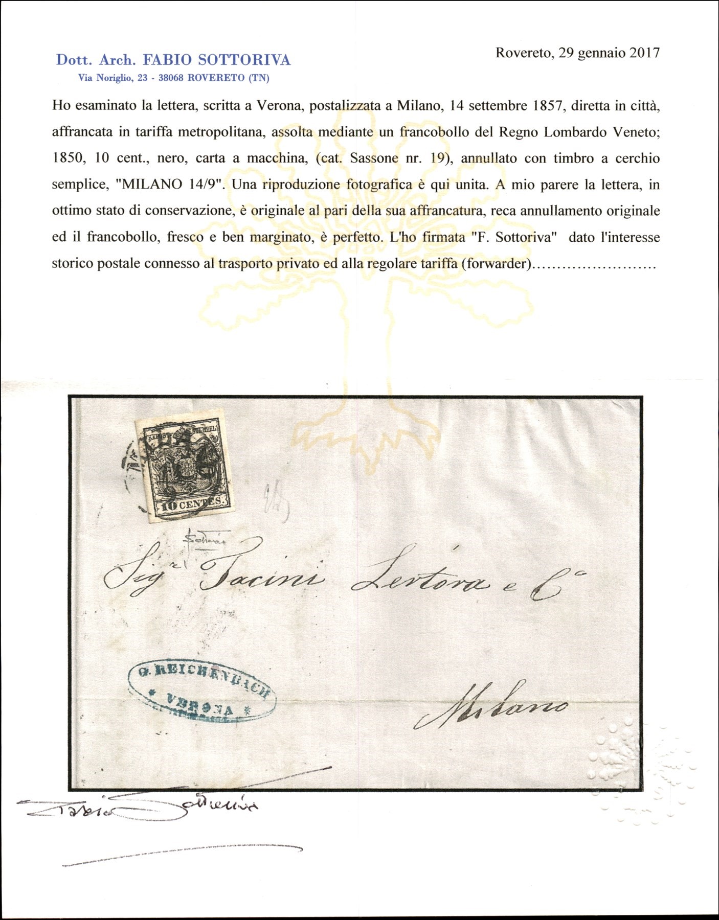 ITALIA / Antichi Stati Italiani / Lombardo Veneto / Posta ordinaria